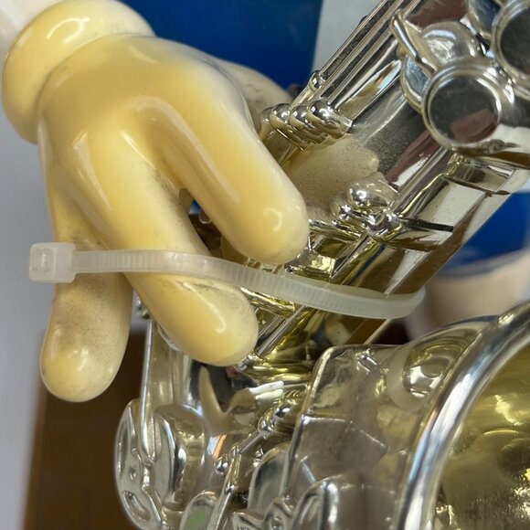 M&M Candy Dispenser Blue Peanut with Saxophone Collectible Holder - Picture 8 of 10